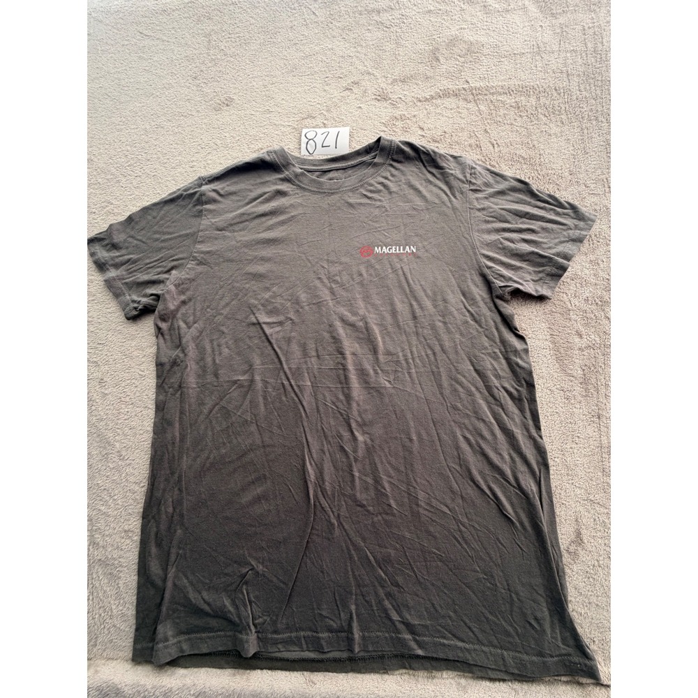 Magellan Outdoors Graphic T-Shirt Mens M Gray Truck Horse Americana